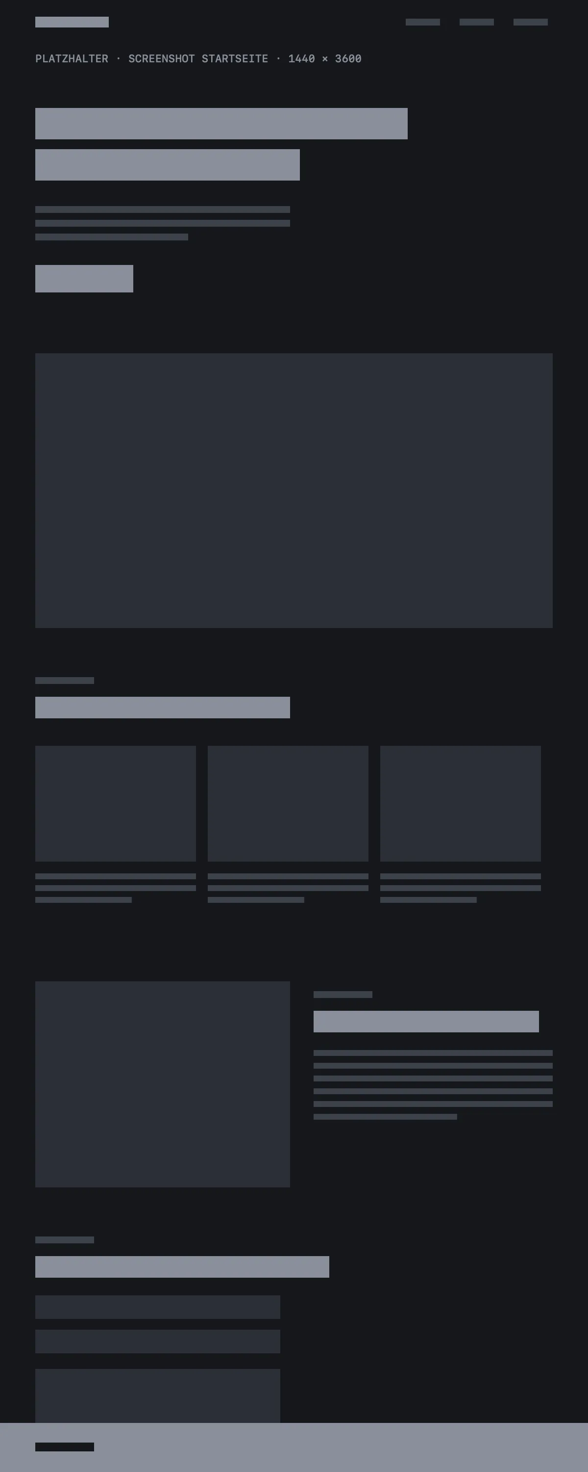 Startseite der Vorlage Klub Zirkel, ganzseitiger Screenshot