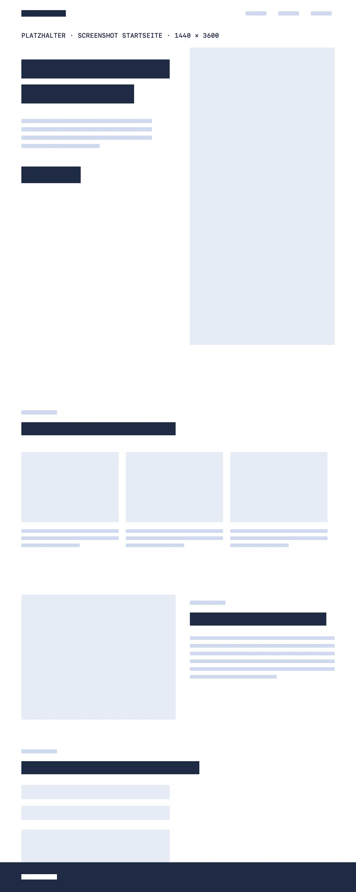 Startseite der Vorlage Judith Rothen, ganzseitiger Screenshot